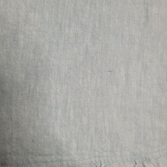 Charlie Paige blue linen partial open back ruffle boxy summer casual top size xl - Picture 7 of 8